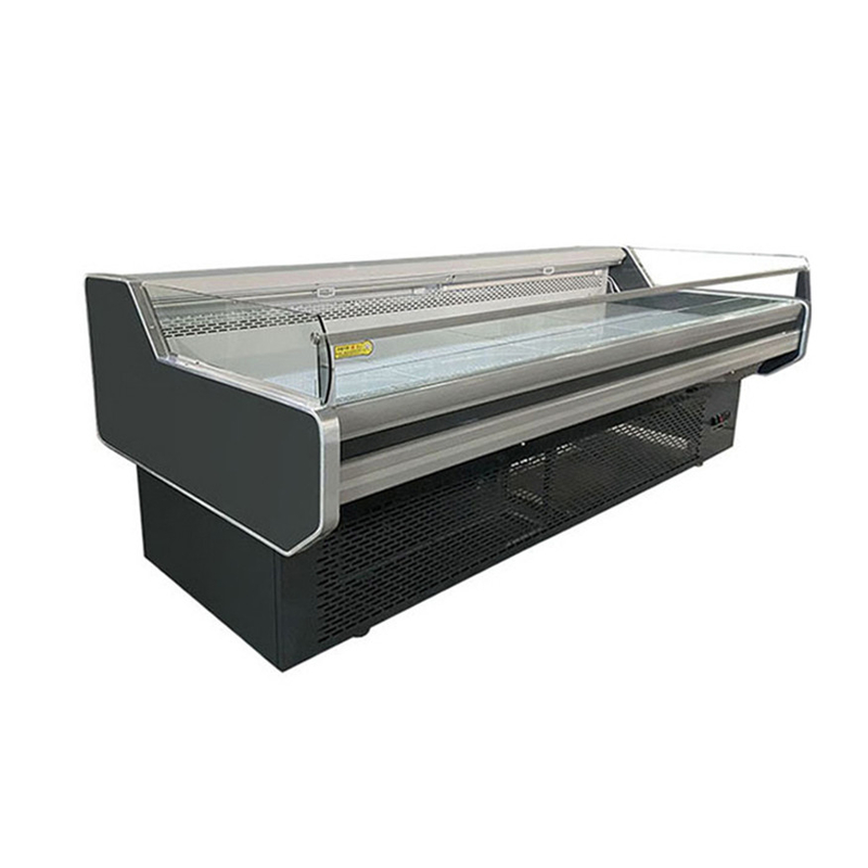 Refrigeratie van hypermarkten Open type toonbank 2,5M Vris vlees display vriezer