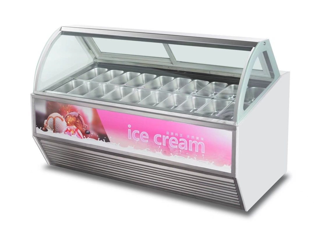 Ultra lage temperatuur ijs display vriezer met op maat gemaakte lichtdoos of marmeren basis