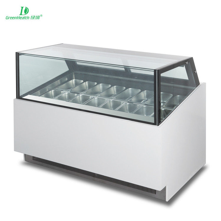 Ultra lage temperatuur ijs display vriezer met op maat gemaakte lichtdoos of marmeren basis