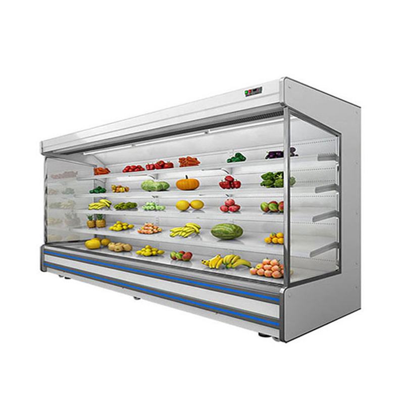 LED multi-dek open display chiller met 4 planken en 5 display ruimte bij 2-8.C