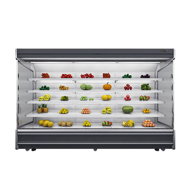 LED multi-dek open display chiller met 4 planken en 5 display ruimte bij 2-8.C