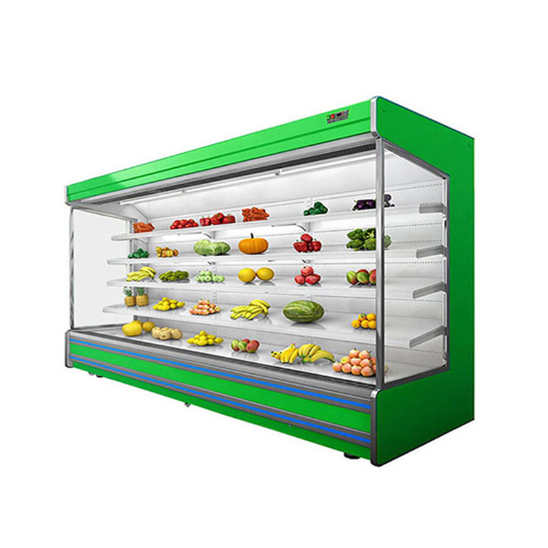 LED multi-dek open display chiller met 4 planken en 5 display ruimte bij 2-8.C