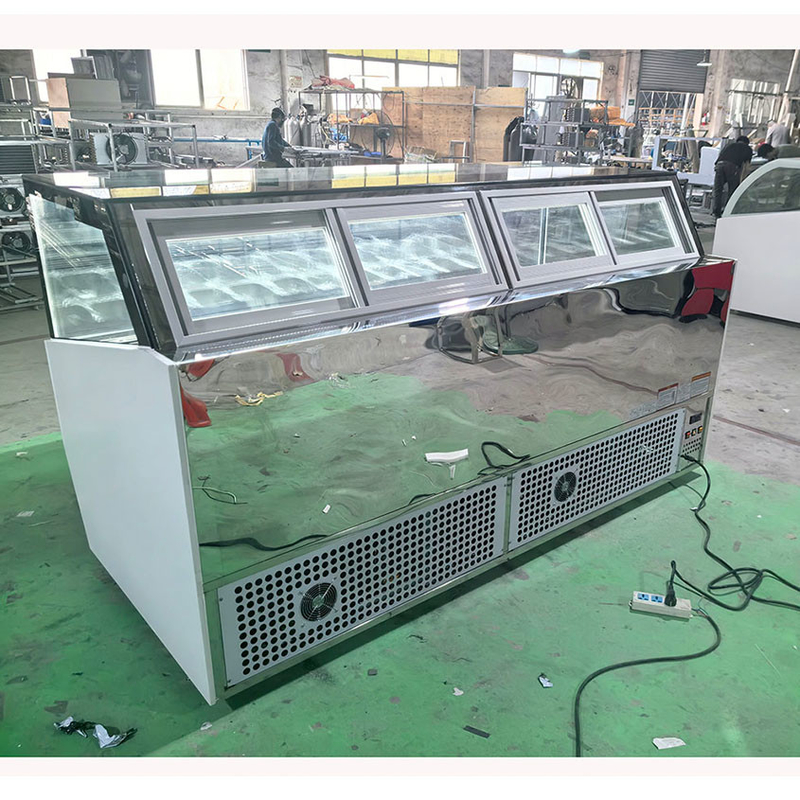 Vriesvrije ijskast met anti mist glas en digitale controller -18~22.C