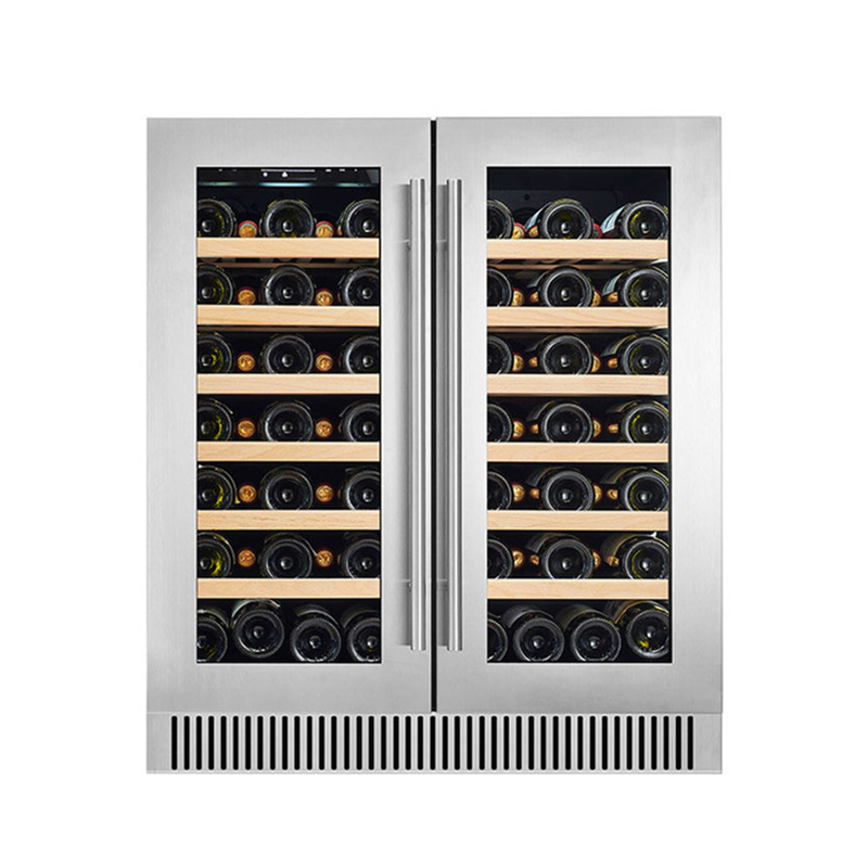 Dual-zone elektrische 60 flessen wijnkoeler voor de opslag en conservering van wijn