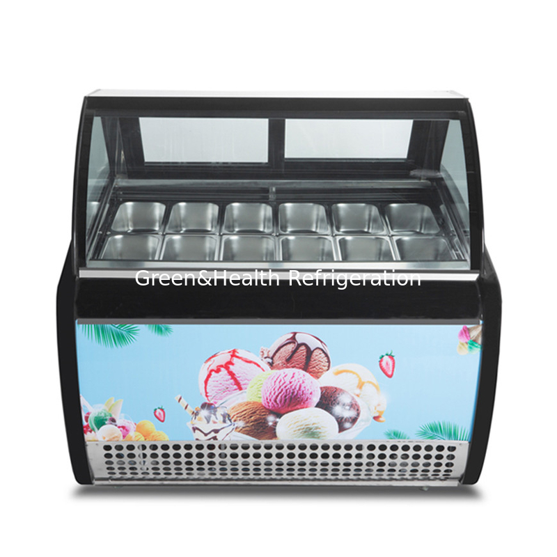 Rood Groen Zwart Kleur Gekrompen Schuifdeur IJsscherm Freezer