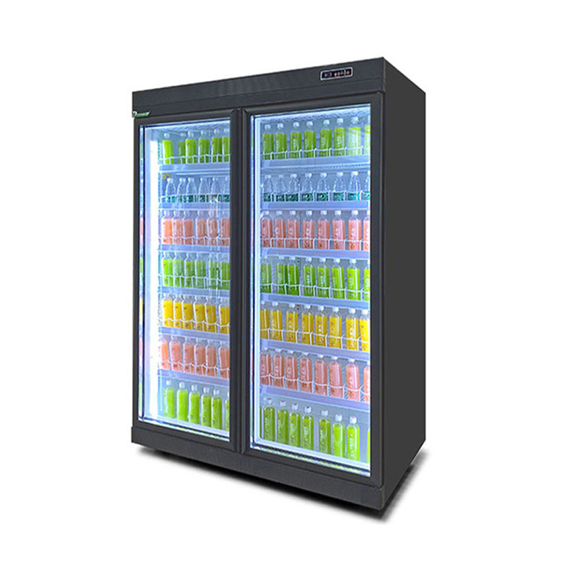 5 lagen verstelbare schap glazen deur drankkoeler met R22 Panasonic compressor