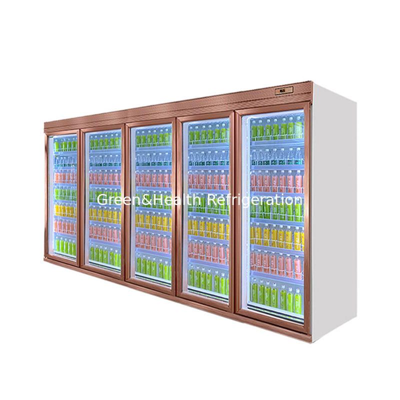 5-laags Verstelbare Planken Glazen Deur Drankenkoeler met Ventilator Koelsysteem en Aanpasbaar Volume