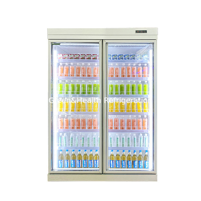 5 lagen verstelbare plank glazen deur drankkoeler met ventilatorkoeling en digitale controller