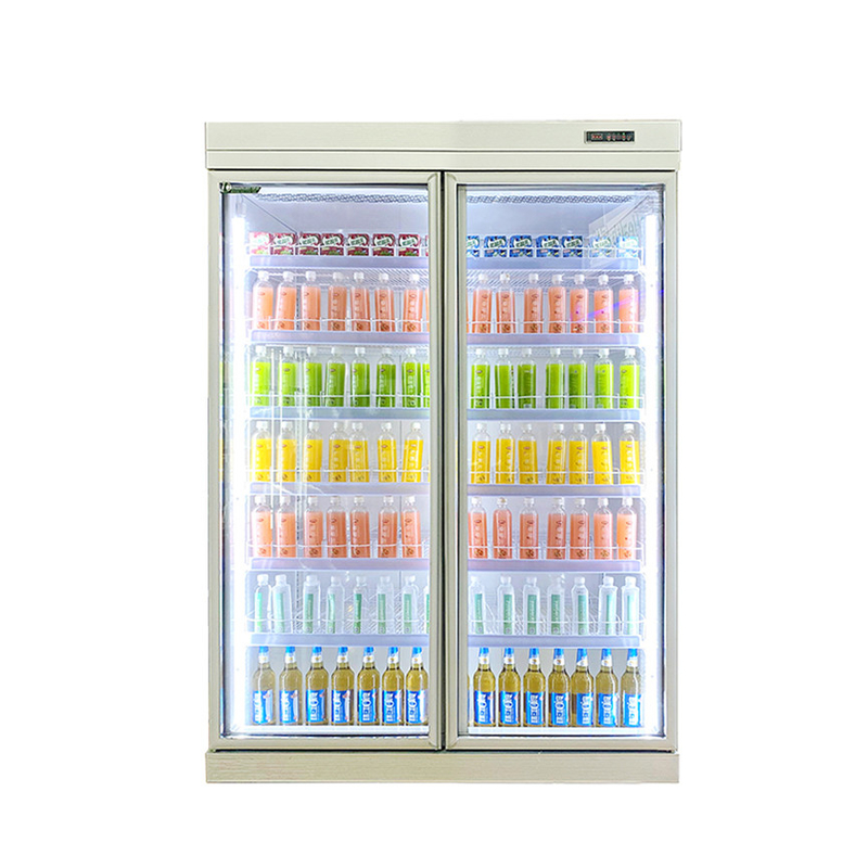 5 lagen verstelbare schap glazen deur drankkoeler met R22 Panasonic compressor
