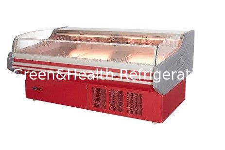 800L roestvrij staal horizontaal open display vriezer voor vleeskoeler commerciële vriezer