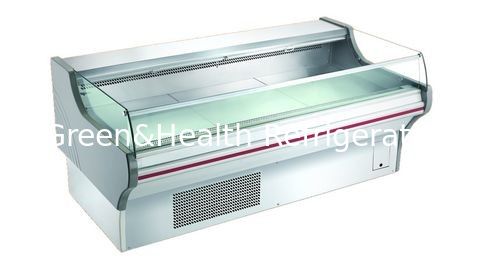 800L roestvrij staal horizontaal open display vriezer voor vleeskoeler commerciële vriezer