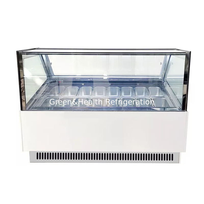 IJsscoop Scoop IJsscoop Display Vrieskas Gelato Vrieskas met gebogen glas