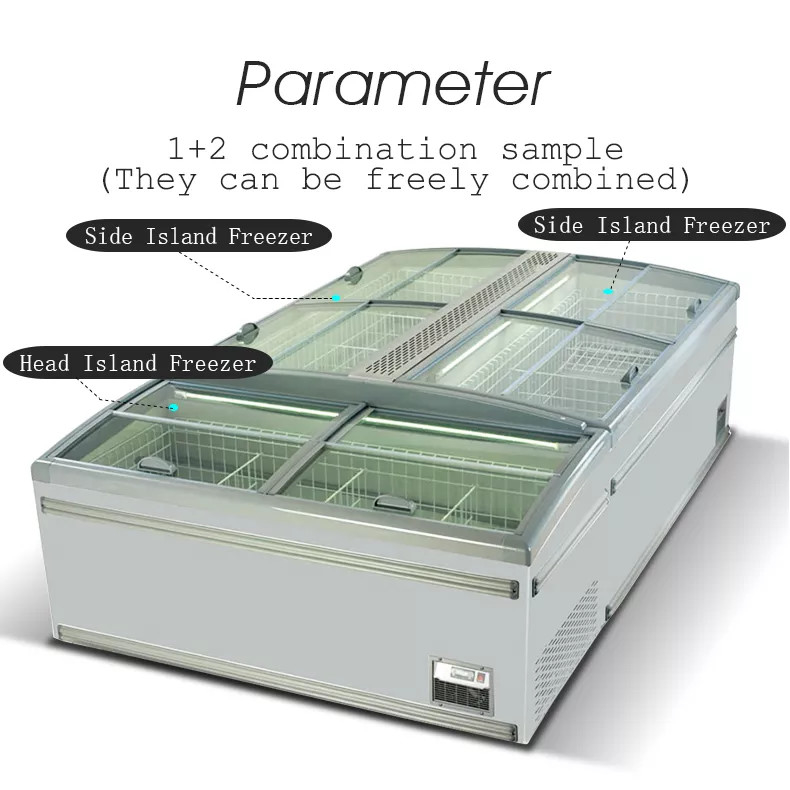 Direct koelsysteem Commerciële display vriezer met een temperatuur van -18-22°C en een volume van 630L