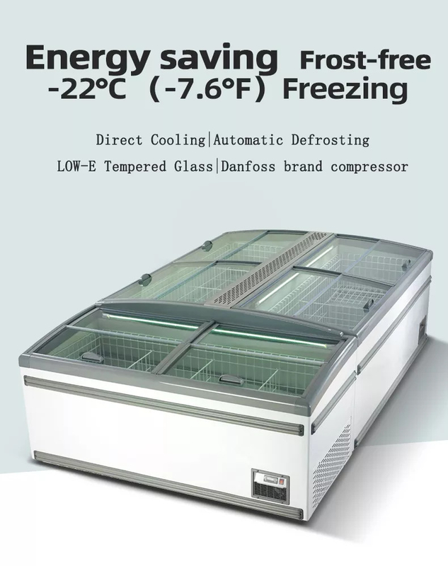Direct koelsysteem Commerciële display vriezer met een temperatuur van -18-22°C en een volume van 630L