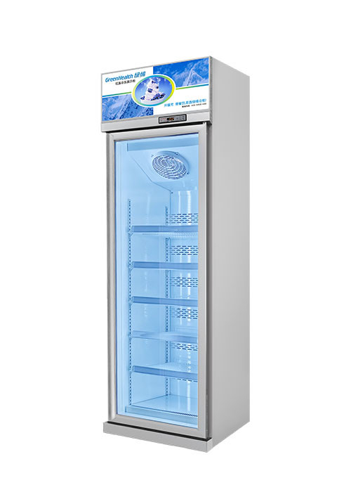 Fabriek Outlet Upward Eenheid Verticaal Met Verlichting Glasdeur Vrieskas Display Kas Koelkast