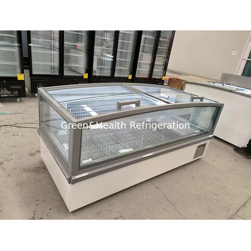 Fabrieksdirecte verkoop Commerciële horizontale grote opslagplaat Commodity Island Cabinet