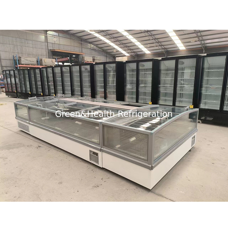 Fabrieksdirecte verkoop Commerciële horizontale grote opslagplaat Commodity Island Cabinet