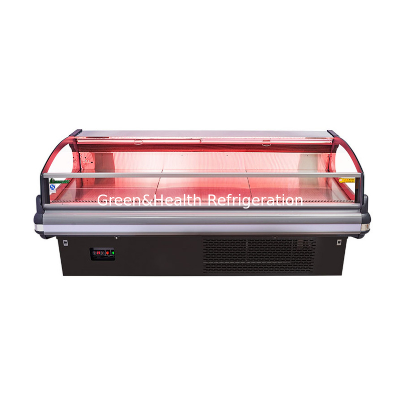 Vleeswinkels / supermarkten Verpakkingskoelkasten met LED-lampen voor de opslag van vers vlees