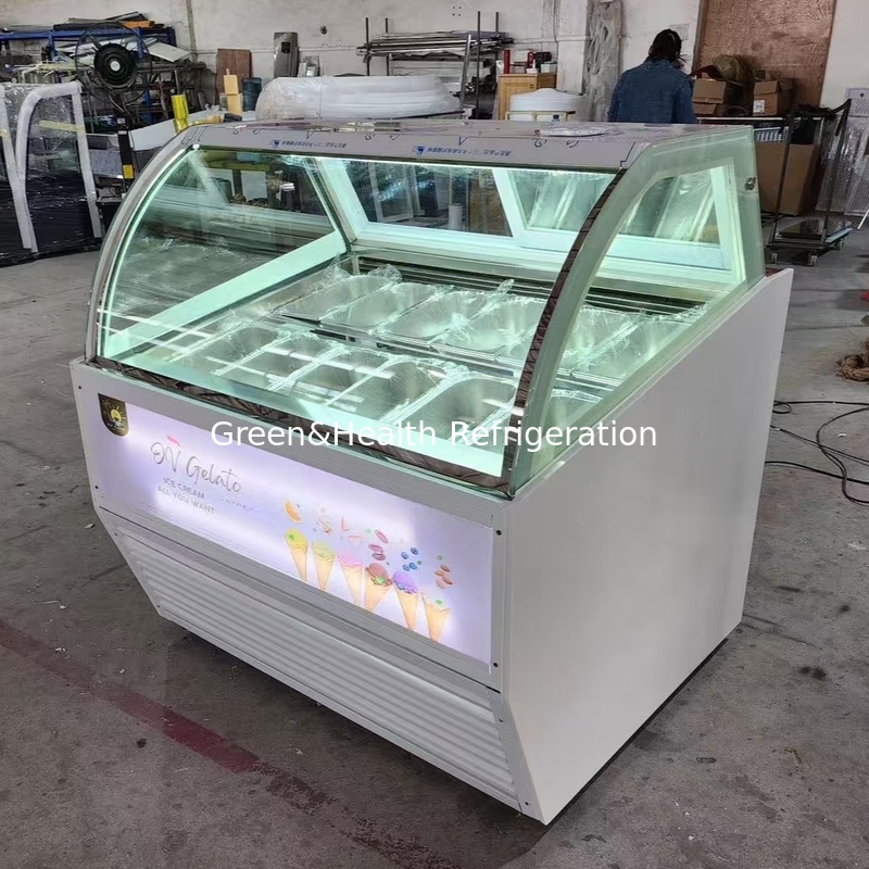 IJsshop-apparatuur Gelato IJsshow Freezer met 10 tot 22 GN pannen