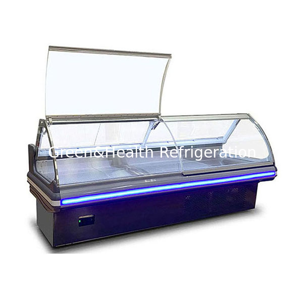 Vleeswinkel/supermarkt/Flip Top Glas Vlekvriezer voor vers vlees
