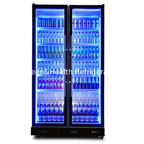 Meerdere deuren Meerdere lagen Rack Meerdere kleuren lichten Drankverkoeling Display Freezer