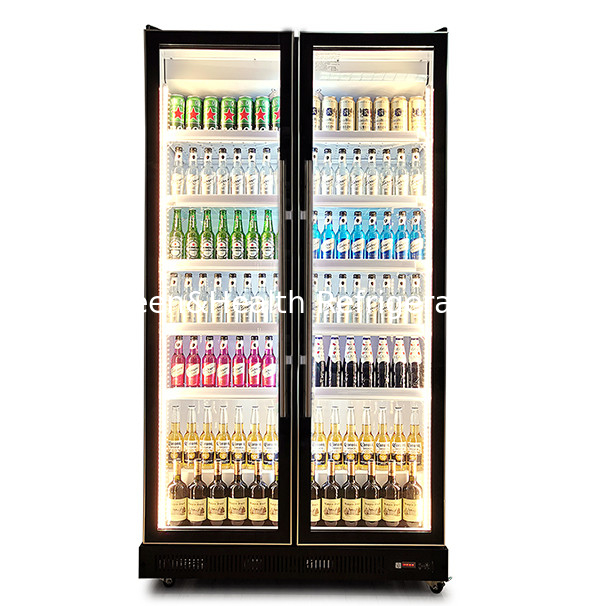 Meerdere deuren Meerdere lagen Rack Meerdere kleuren lichten Drankverkoeling Display Freezer