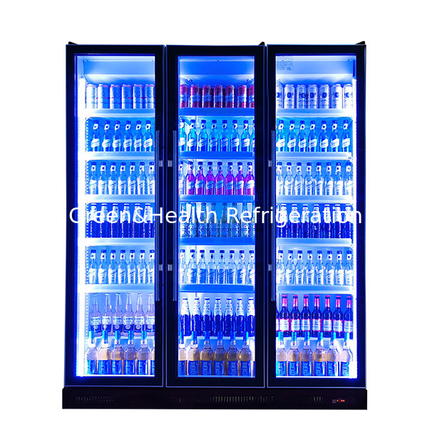Meerdere deuren Meerdere lagen Rack Meerdere kleuren lichten Drankverkoeling Display Freezer