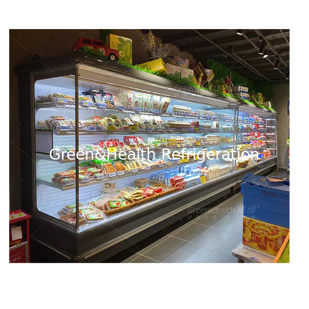 European Style Outdoor Unit Openlucht gordijnvriezer voor het vertonen van voedingsmiddelen/groenten/fruit