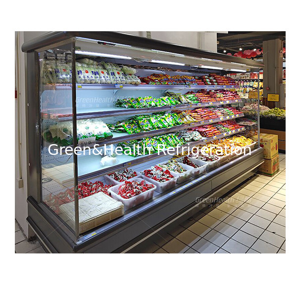 European Style Outdoor Unit Openlucht gordijnvriezer voor het vertonen van voedingsmiddelen/groenten/fruit