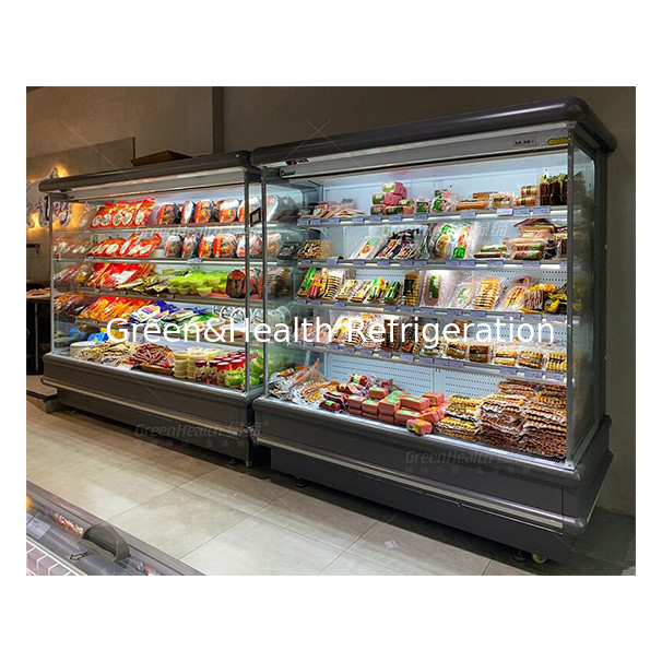 European Style Outdoor Unit Openlucht gordijnvriezer voor het vertonen van voedingsmiddelen/groenten/fruit