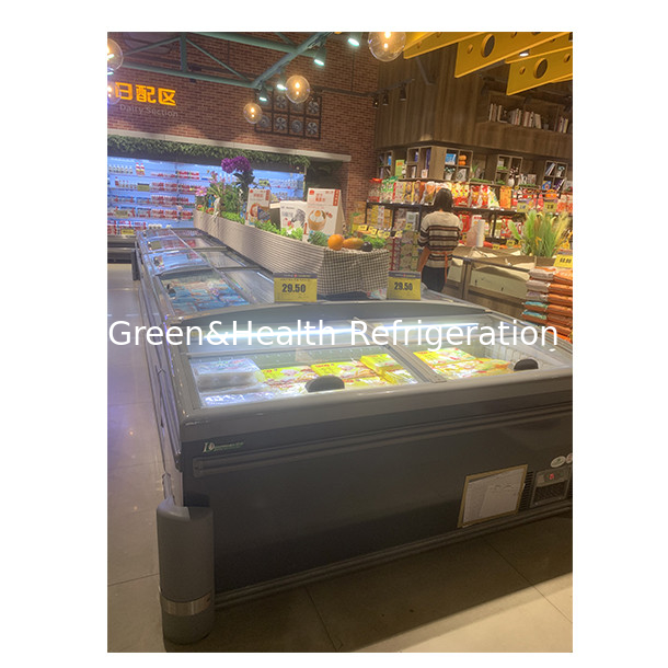 Supermarkt Zeevruchten/Bevroren producten/Vleesballen/Voedsel Bevroren opslag Eilandkasten Vrieskasten