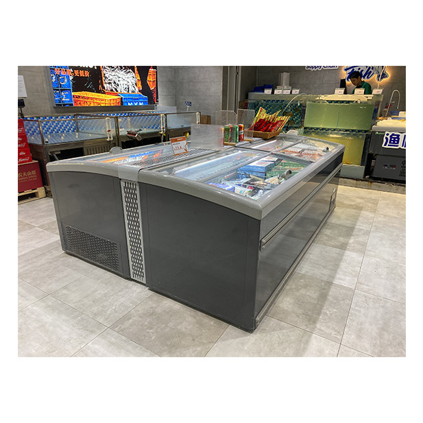Grote capaciteit cryogene diepvriesproducten/Rijst-vlees knoflook/zeevruchtenopslag Display Island Cabinet Freezer