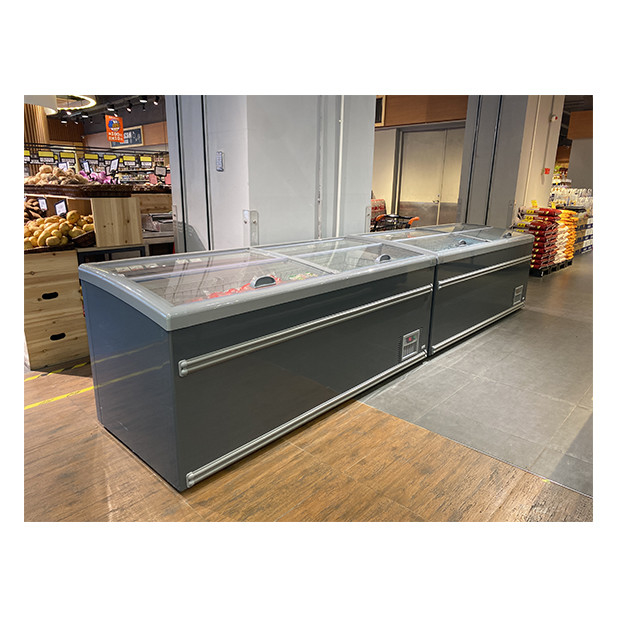 Grote capaciteit cryogene diepvriesproducten/Rijst-vlees knoflook/zeevruchtenopslag Display Island Cabinet Freezer