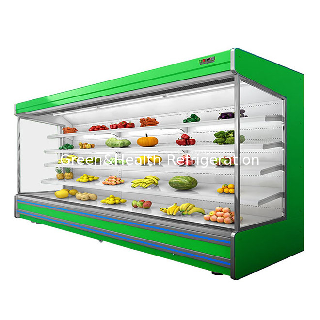 Commercieel multifunctioneel open gordijn Fruit / groenten / melk opslag display Air gordijn kast vriezer