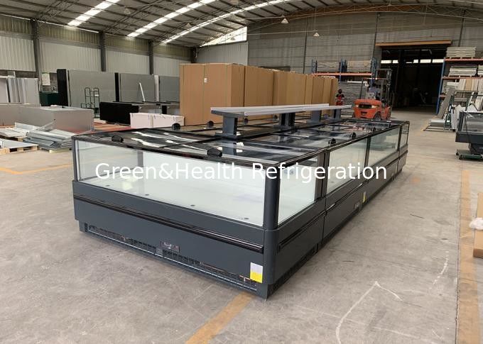 Bevroren voedingsmiddelen verkopen Kasten Plug-In Island Freezer Supermarkt Plug-In Freezer