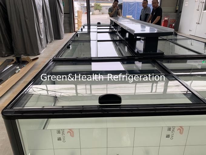 Bevroren voedingsmiddelen verkopen Kasten Plug-In Island Freezer Supermarkt Plug-In Freezer