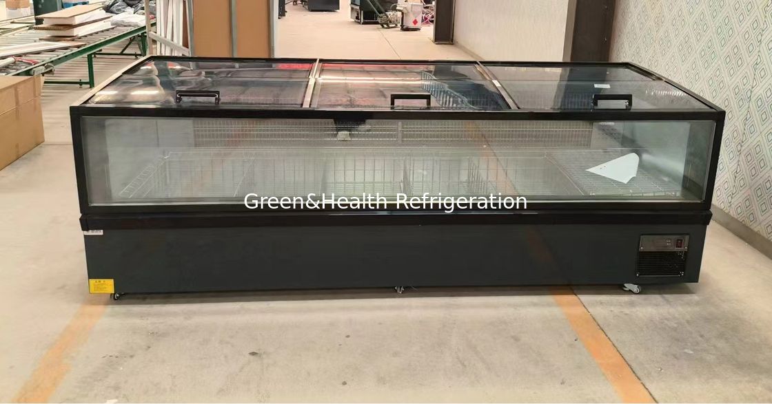 Bevroren voedingsmiddelen verkopen Kasten Plug-In Island Freezer Supermarkt Plug-In Freezer