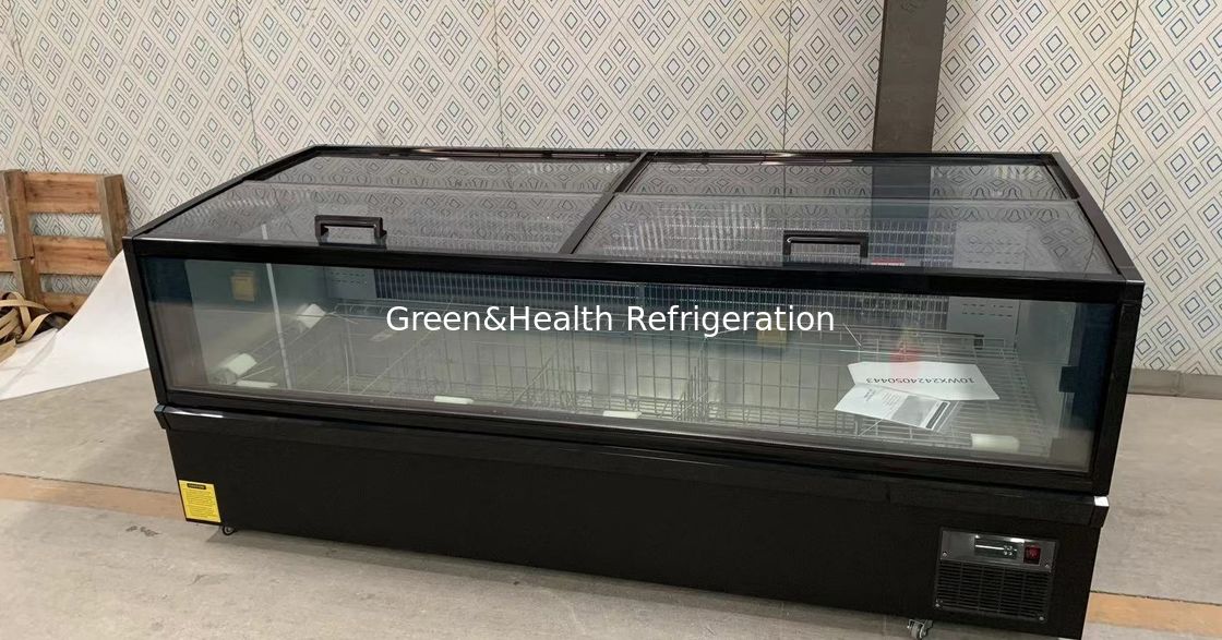 Bevroren voedingsmiddelen verkopen Kasten Plug-In Island Freezer Supermarkt Plug-In Freezer