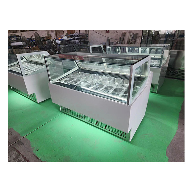 IJsshops / gemak winkels gebruiken commerciële roestvrij staal glas IJssroom koeling Display koelkasten