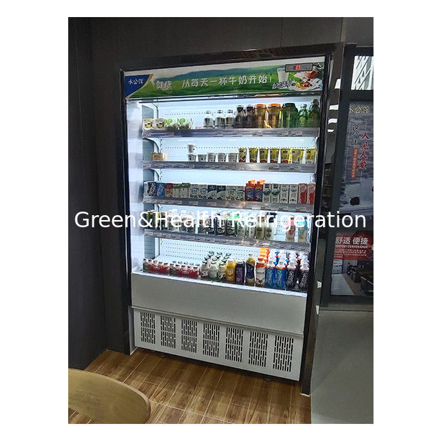 Onderaan gemonteerde eenheid Voor kleine supermarkten / gemak winkels opslag display Kleine open type koeler