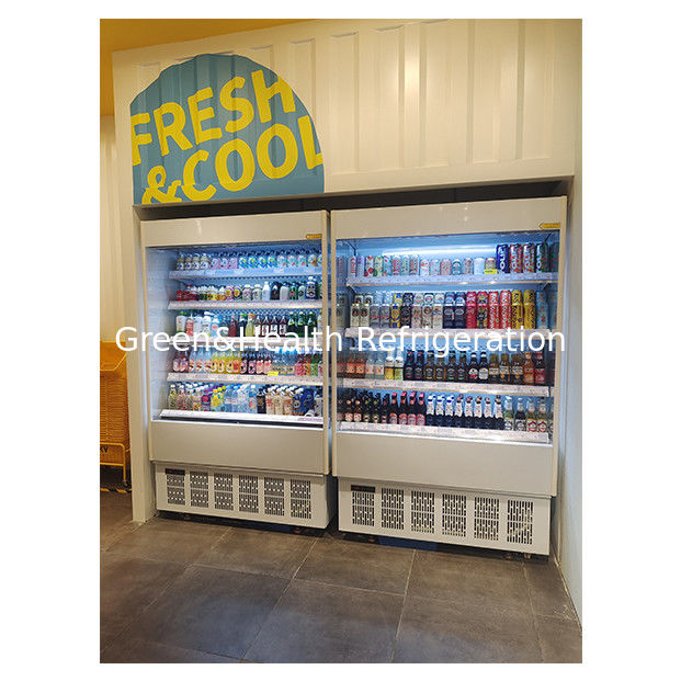 Onderaan gemonteerde eenheid Voor kleine supermarkten / gemak winkels opslag display Kleine open type koeler