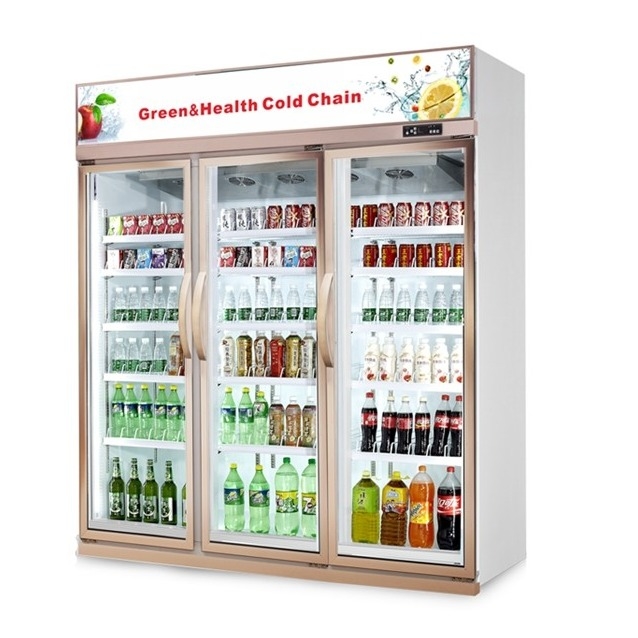 Commerciële dranken koelkast glazen deur display koelkast voor bar, drank Merchandiser koelkast