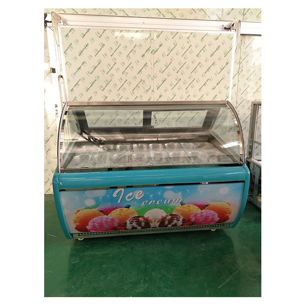 Fabriek Direct Verkoop Gekromd Glas 16 Tray Cake Koelplaat Vriesmachine Te koop