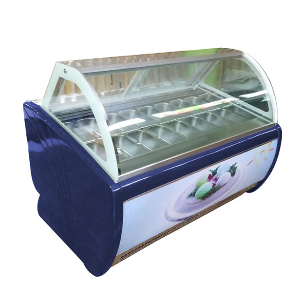 Fabriek Direct Verkoop Gekromd Glas 16 Tray Cake Koelplaat Vriesmachine Te koop