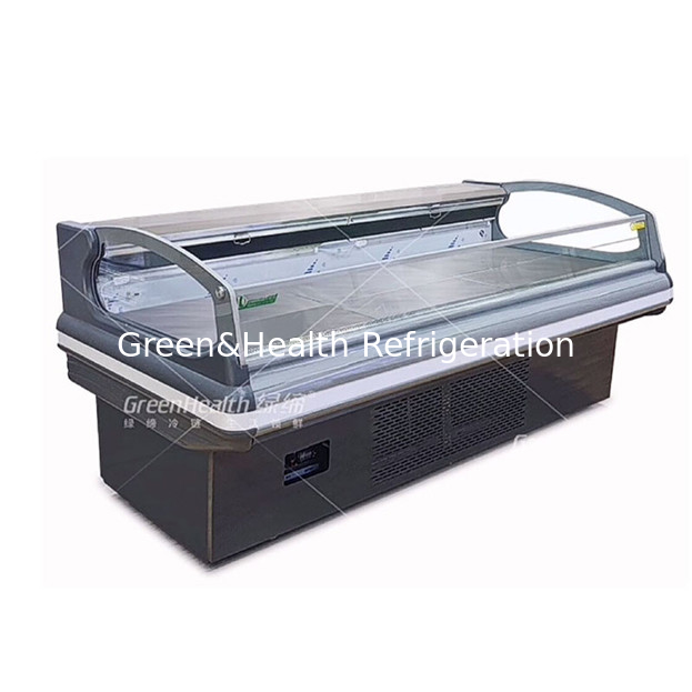 Hoogwaardige horizontale geïmporteerde compressor snelle koeling laagtemperatuur vers vlees opslag display vriezer