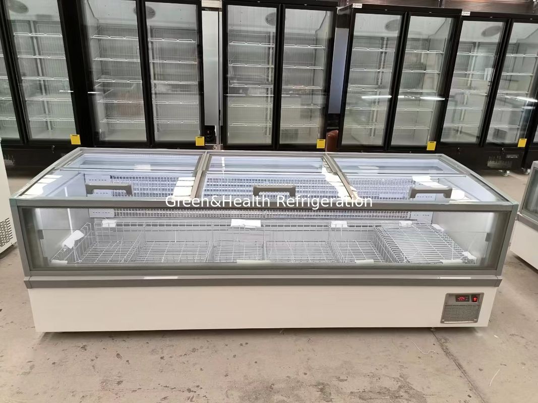 -22 graden Diepvries Vismarkt display Plug-In Eilandvriezer voor Supermarkt