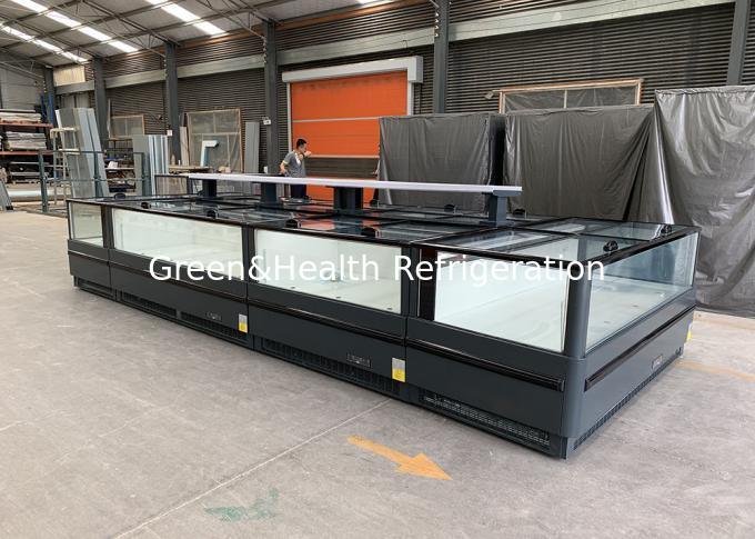 -22 graden Diepvries Vismarkt display Plug-In Eilandvriezer voor Supermarkt
