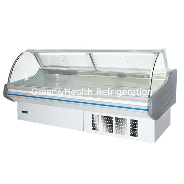 Commerciële horizontale rood met LED-lichten vers vlees opslag display vriezer te koop