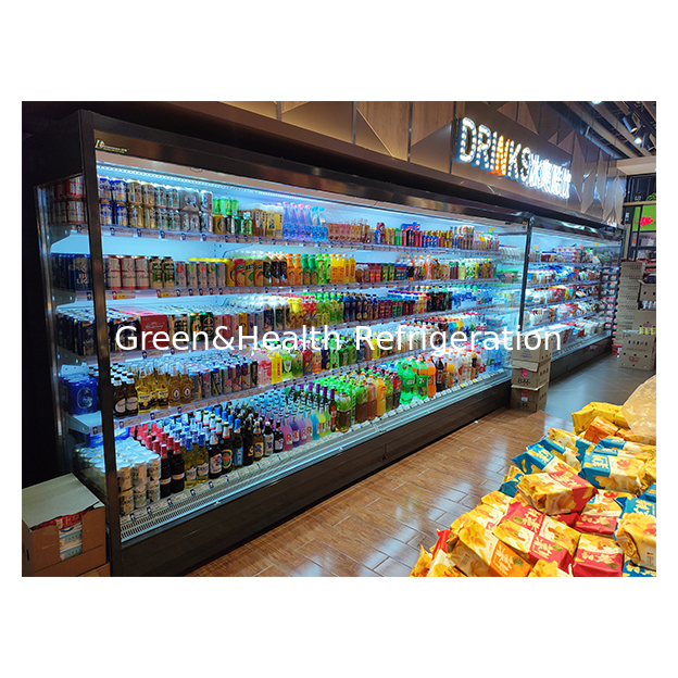 Supermarkt/winkel Vruchten/groenten/dranken koelkast rechthoekige open kast vriezer