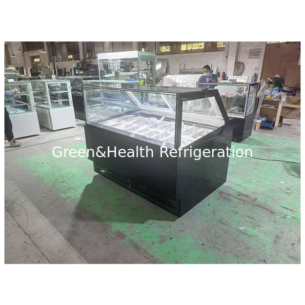 IJsshops/supermarkten gebruiken opslagkoel om ijsschermen te vertonen